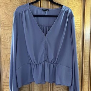 Grayish Purple Polyester Blouse